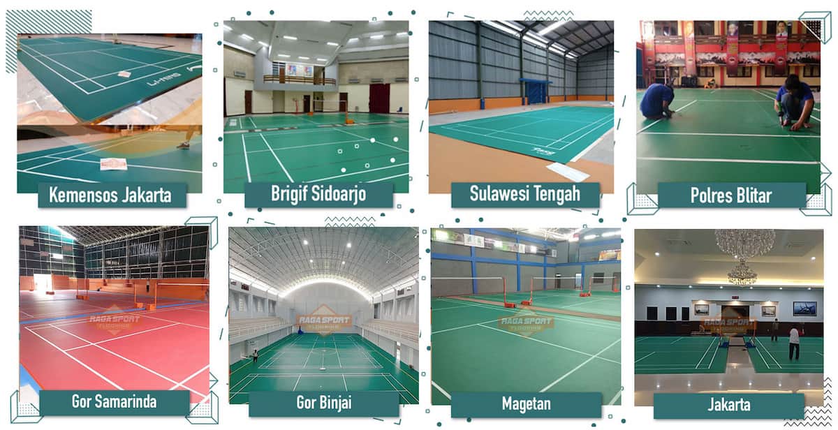 project karpet lapangan badminton raga flooring
